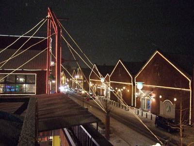 夜の赤レンガ倉庫