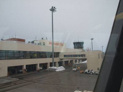 雪の少ない女満別空港