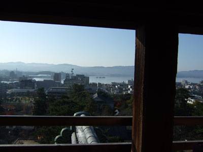 松江城から見た宍道湖
