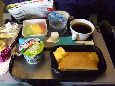 ハワイアン航空の朝食