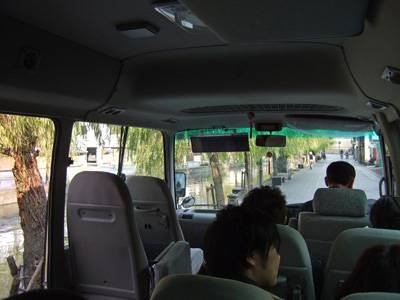 柳川下り帰りのシャトルバス